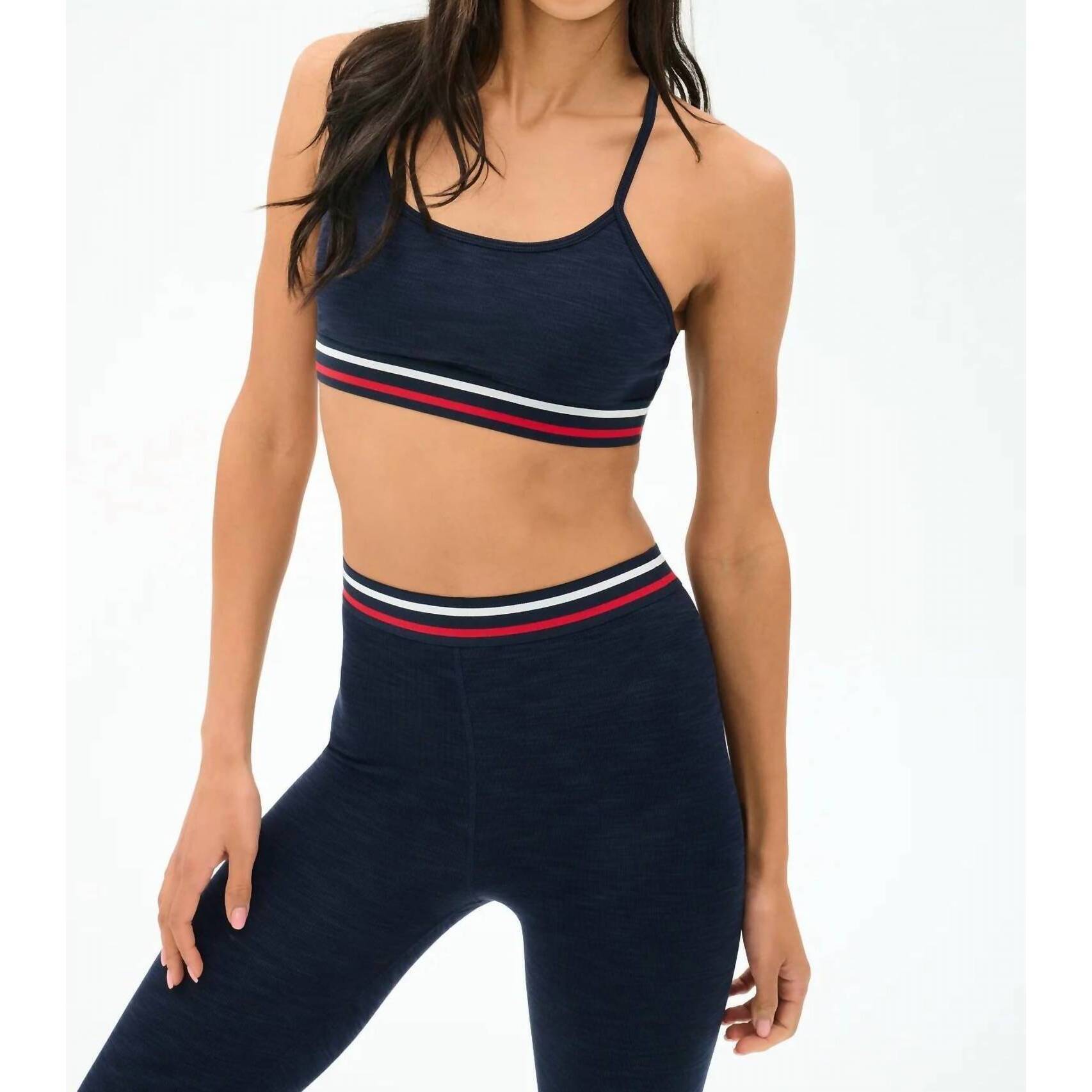 New Splits59 Cali Active Rib Bra In Heathered/Indigo